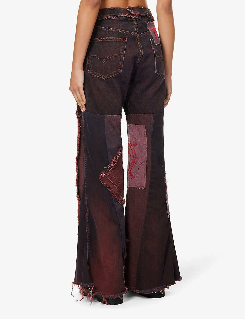 Charli Cohen X Diablo IV Brand-embroidered High-rise Regular-fit Upcycled Jeans 4 Charli Cohen X Diablo IV Brand-embroidered High-rise Regular-fit Upcycled Jeans - Image 4