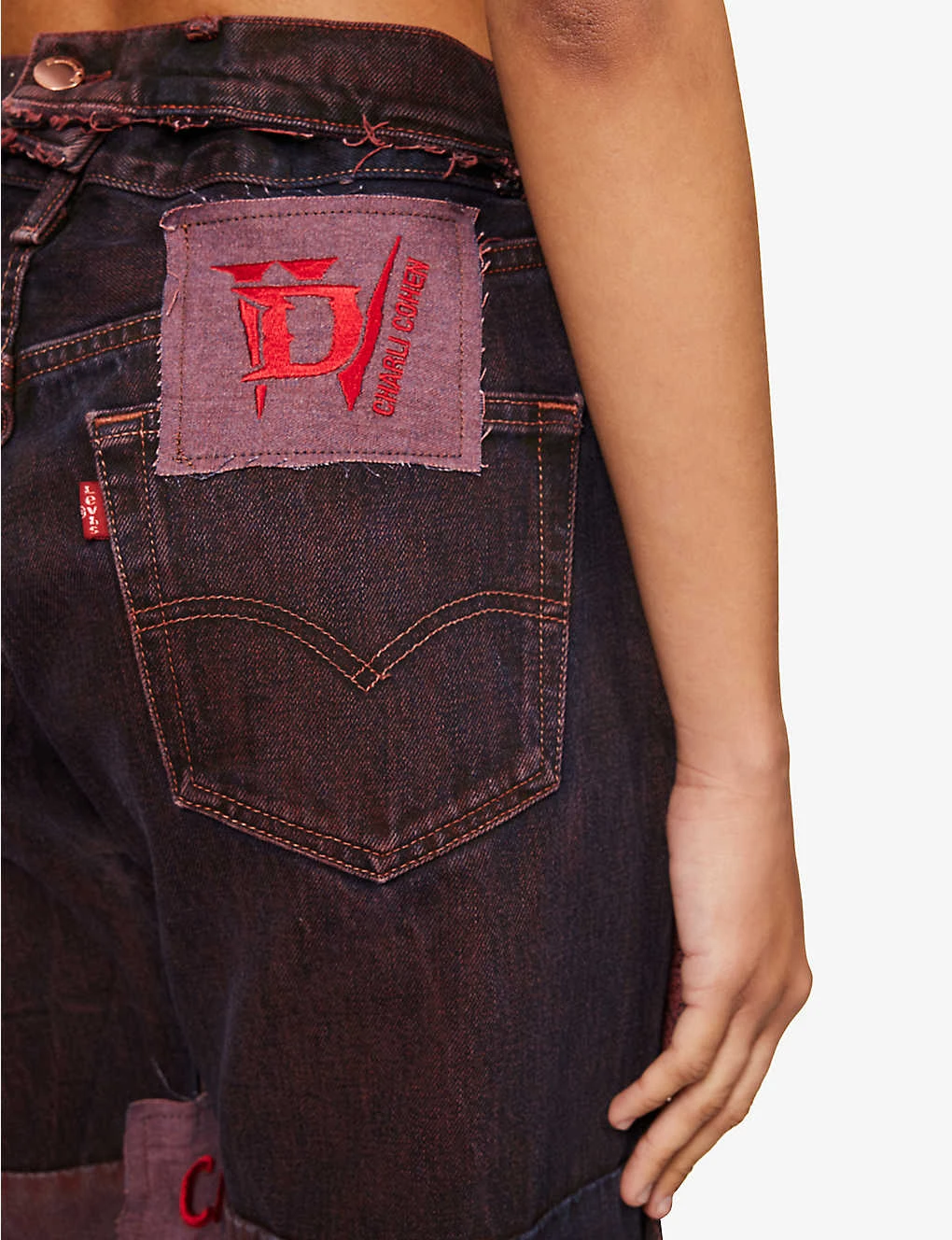 Charli Cohen X Diablo IV Brand-embroidered High-rise Regular-fit Upcycled Jeans 5 Charli Cohen X Diablo IV Brand-embroidered High-rise Regular-fit Upcycled Jeans - Image 5