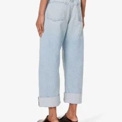 CITIZENS OF HUMANITY Ayla Folded-hem Mid-rise Organic-cotton Jeans -Outlet Pique Style Store R04192286 FRESHWATER ALT03