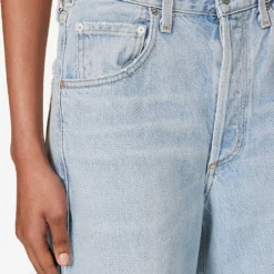 CITIZENS OF HUMANITY Ayla Folded-hem Mid-rise Organic-cotton Jeans -Outlet Pique Style Store R04192286 FRESHWATER ALT04