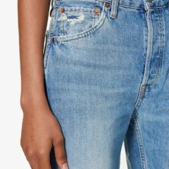 RE/DONE 90s Straight-leg High-rise Jeans -Outlet Pique Style Store R04192451 WORNBLUE ALT04
