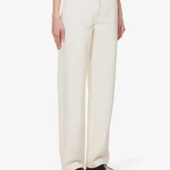 RE/DONE Brand-patch Straight-leg Mid-rise Jeans -Outlet Pique Style Store R04192452 VINTAGEWHITE ALT02