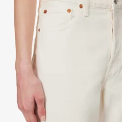RE/DONE Brand-patch Straight-leg Mid-rise Jeans -Outlet Pique Style Store R04192452 VINTAGEWHITE ALT04