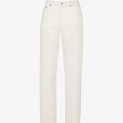 RE/DONE Brand-patch Straight-leg Mid-rise Jeans