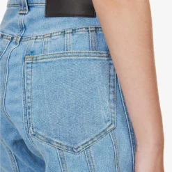 Mugler Straight-leg Mid-rise Stretch-denim Jeans -Outlet Pique Style Store R04192660 LIGHTBLUE ALT05