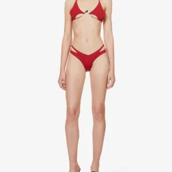 Mugler Halter-neck Cut-out Bikini -Outlet Pique Style Store R04192676 DARKRED ALT01
