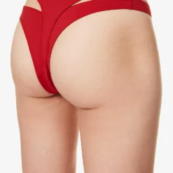Mugler Layered Mid-rise Bikini Bottoms 8 Mugler Layered Mid-rise Bikini Bottoms -Outlet Pique Style Store R04192677 DARKRED ALT03