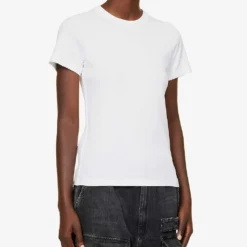 Uma Picot-trim Organic-cotton T-shirt -Outlet Pique Style Store R04193680 WHITE ALT02