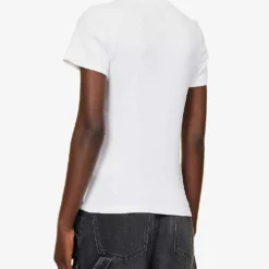 Uma Picot-trim Organic-cotton T-shirt -Outlet Pique Style Store R04193680 WHITE ALT03