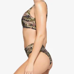 Scoop-neck Camouflage-print Recycled Stretch-nylon Bikini Top -Outlet Pique Style Store R04193698 LOGOCAMO ALT02