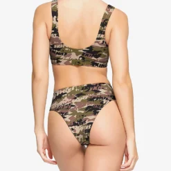Scoop-neck Camouflage-print Recycled Stretch-nylon Bikini Top -Outlet Pique Style Store R04193698 LOGOCAMO ALT03
