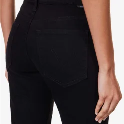 MOTHER Tomcat Brand-patch Straight-leg Mid-rise Cotton-blend Jeans -Outlet Pique Style Store R04193820 LASTINGIMPRESSION ALT05