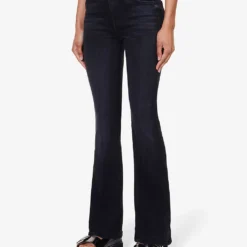 MOTHER The Weekender Faded-wash Flared-leg High-rise Cotton-blend Jeans -Outlet Pique Style Store R04193821 DEEPEND ALT02