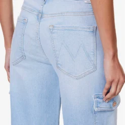 MOTHER The Undercover Flap-pocket Wide-leg High-rise Cotton-blend Jeans -Outlet Pique Style Store R04193822 SUNKISSED ALT05
