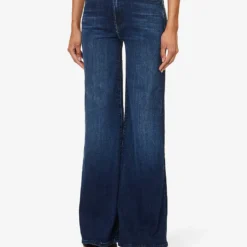MOTHER The Hustler Wide-leg High-rise Cotton-blend Jeans -Outlet Pique Style Store R04193824 HEIRLOOM ALT02
