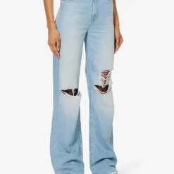 MOTHER Maven Heel Wide-leg High-rise Jeans -Outlet Pique Style Store R04193828 RIPPEDOFF ALT02