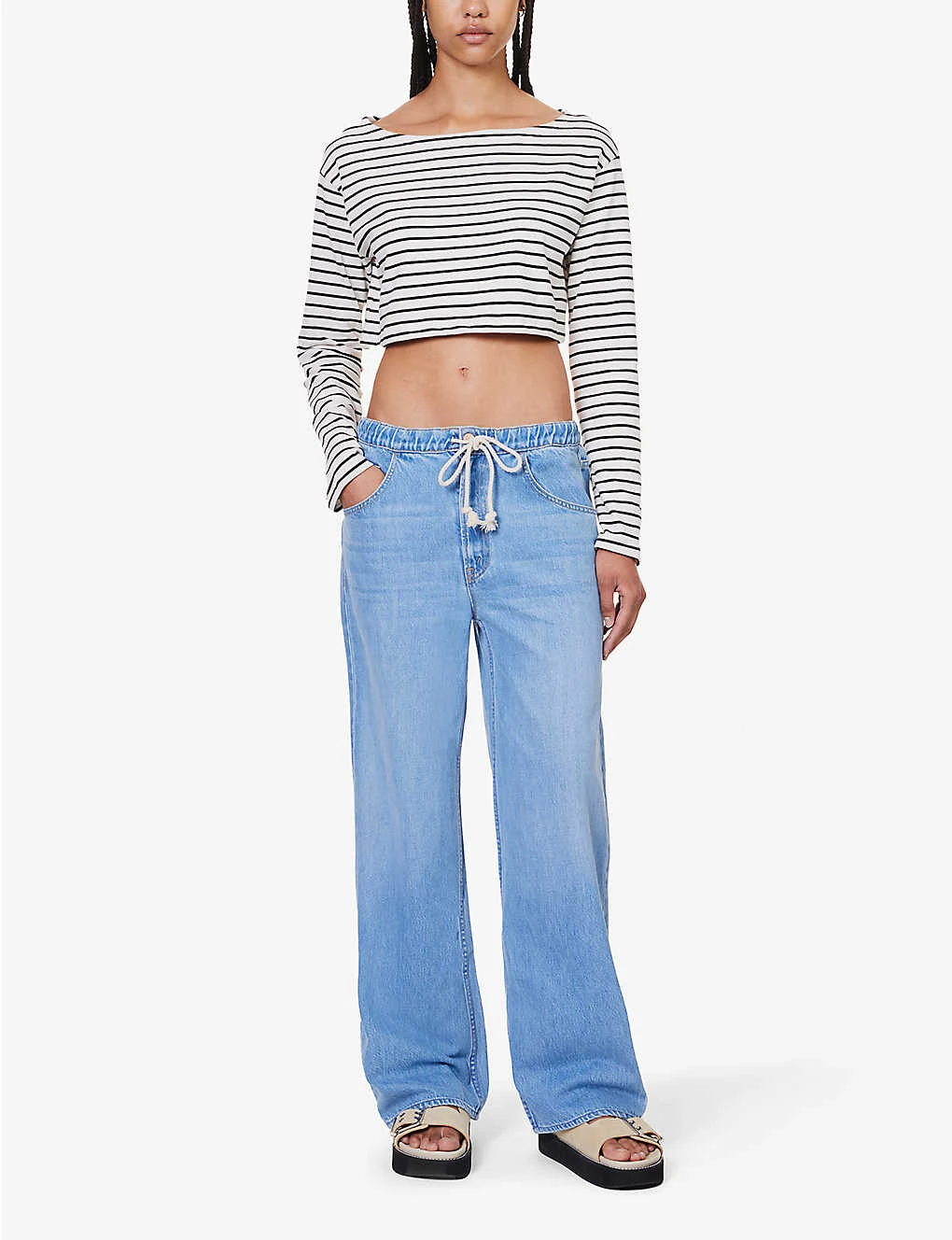 MOTHER The Drawn Fun Dip Nerdy Wide-leg Mid-rise Jeans 2 MOTHER The Drawn Fun Dip Nerdy Wide-leg Mid-rise Jeans - Image 2