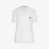 Prada Logo-plaque Short-sleeved Cotton-gabardine Shirt