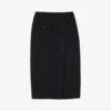 Sandro Tzara Front-split Button-embellished Tweed Midi Skirt