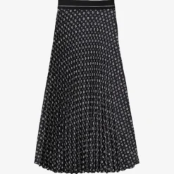 Sandro Tosca Graphic-print Woven Midi Skirt