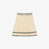 Sandro Fable Contrast-band Pleated Stretch-knit Mini Skirt