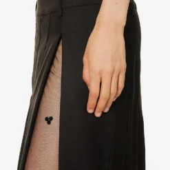 Brone Sequin-embellished Wool Midi Skirt -Outlet Pique Style Store R04195243 CHOCOLATEBLACK ALT04
