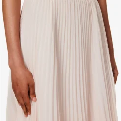 SELF PORTRAIT Sequin-embellished Pleated-skirt Woven Midi Dress -Outlet Pique Style Store R04195740 PINK ALT05