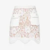 SELF PORTRAIT Flap-pocket Scallop-trim Lace Mini Skirt