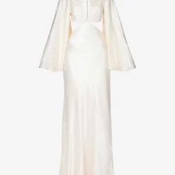 Shona Joy La Lune V-neck Satin Maxi Dress