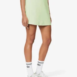 Girlfriend Collective High-rise A-line Stretch-recycled-polyester Mini Skort -Outlet Pique Style Store R04196137 GREENTEA ALT02