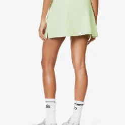 Girlfriend Collective High-rise A-line Stretch-recycled-polyester Mini Skort -Outlet Pique Style Store R04196137 GREENTEA ALT03