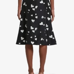 Marni Heart-print Flared-hem Silk Midi Skirt 8 Marni Heart-print Flared-hem Silk Midi Skirt -Outlet Pique Style Store R04196441 BLACK ALT03