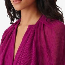 IRO Alvina V-neck Stretch-woven Mini Dress -Outlet Pique Style Store R04196529 PIN04 ALT04