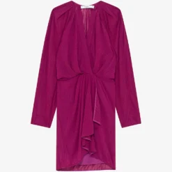 IRO Alvina V-neck Stretch-woven Mini Dress