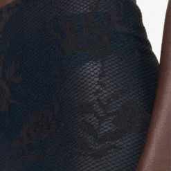 ALAIA Sheer Floral-pattern Cotton-blend Maxi Skirt -Outlet Pique Style Store R04196670 BLEUCENDRE ALT05