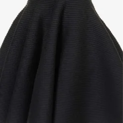 ALAIA Ribbed Flared Mid-rise Wool-blend Mini Skirt -Outlet Pique Style Store R04196694 NOIRALAIA ALT04