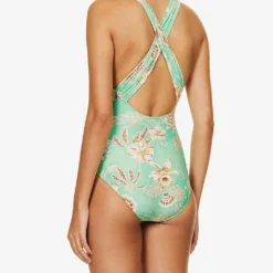 Seafolly Eden Floral-print Swimsuit 6 Seafolly Eden Floral-print Swimsuit -Outlet Pique Style Store R04197356 MINT ALT02