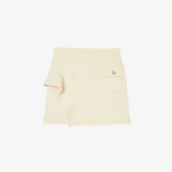 Sandro Minie Jewel-button Side-ruffle Cotton-blend Mini Skirt