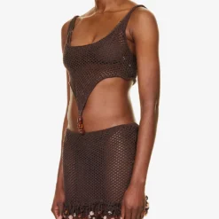 Jaded London Magma Crotchet Cotton-blend Mini Dress -Outlet Pique Style Store R04197661 TANCROCHET ALT02