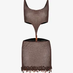 Jaded London Magma Crotchet Cotton-blend Mini Dress