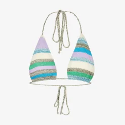 Jaded London Drift Striped Knitted Bikini Top