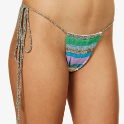 Jaded London Dift Striped Knitted Bikini Bottoms -Outlet Pique Style Store R04197670 KNITTEDSTRPE ALT02