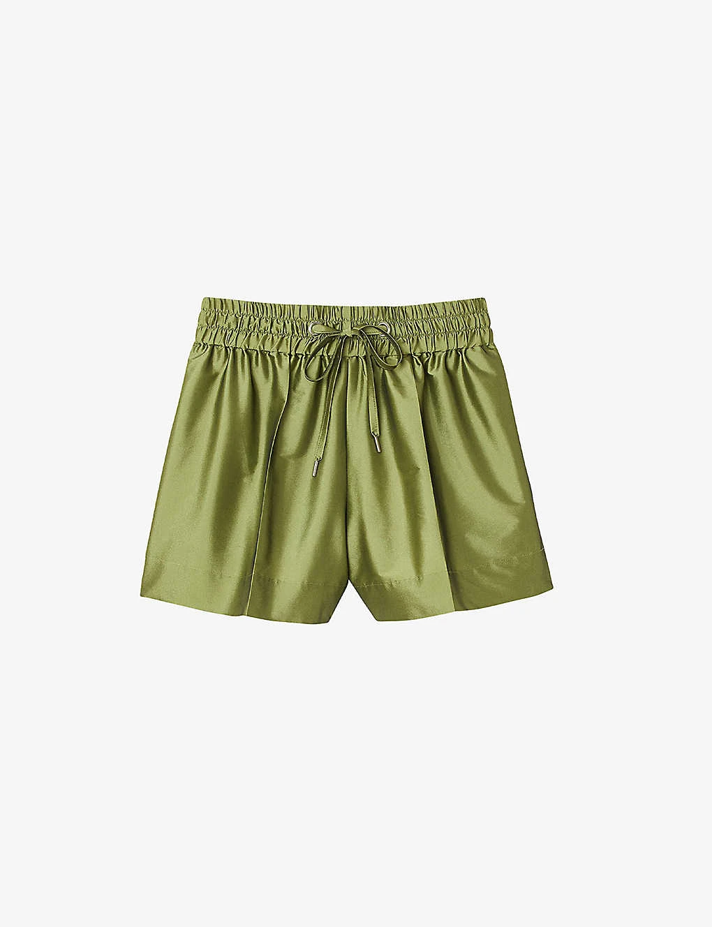 Sandro Egypte Elasticated-waist Wide-leg Satin Shorts 1 Sandro Egypte Elasticated-waist Wide-leg Satin Shorts