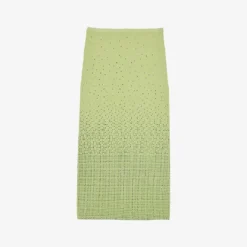 Sandro Manray Rhinestone-embellished High-rise Woven Midi Skirt
