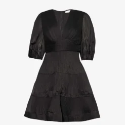 Zimmermann Puff-sleeve Tiered-hem Woven Mini Dress
