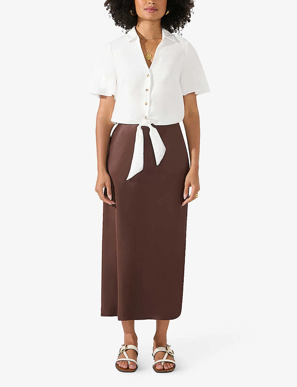 Bias-cut Midi-length Woven Skirt 2 Bias-cut Midi-length Woven Skirt - Image 2
