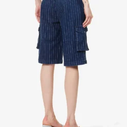 Dune Pinstripe Stretch-cotton Blend Shorts -Outlet Pique Style Store R04199779 VARSITYPINSTRIPE ALT03