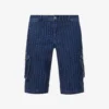 Dune Pinstripe Stretch-cotton Blend Shorts