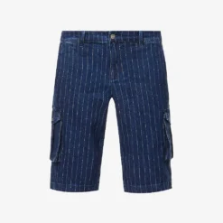 Dune Pinstripe Stretch-cotton Blend Shorts