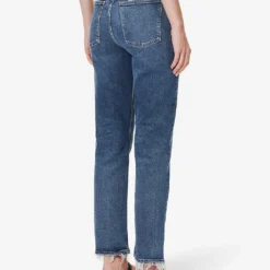 AGOLDE Stovepipe High-rise Stretch-organic-cotton And Rayon Blend Denim Jeans -Outlet Pique Style Store R04200438 CAPTIVATE ALT03